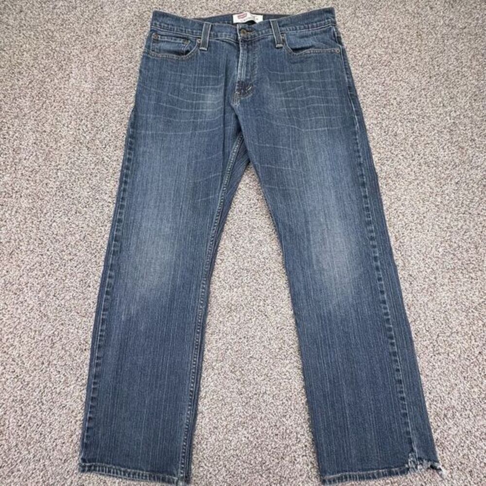 Levi's 514 Jeans Mens 34x30‎ Slim Straight Denim Medium Wash Blue Actual